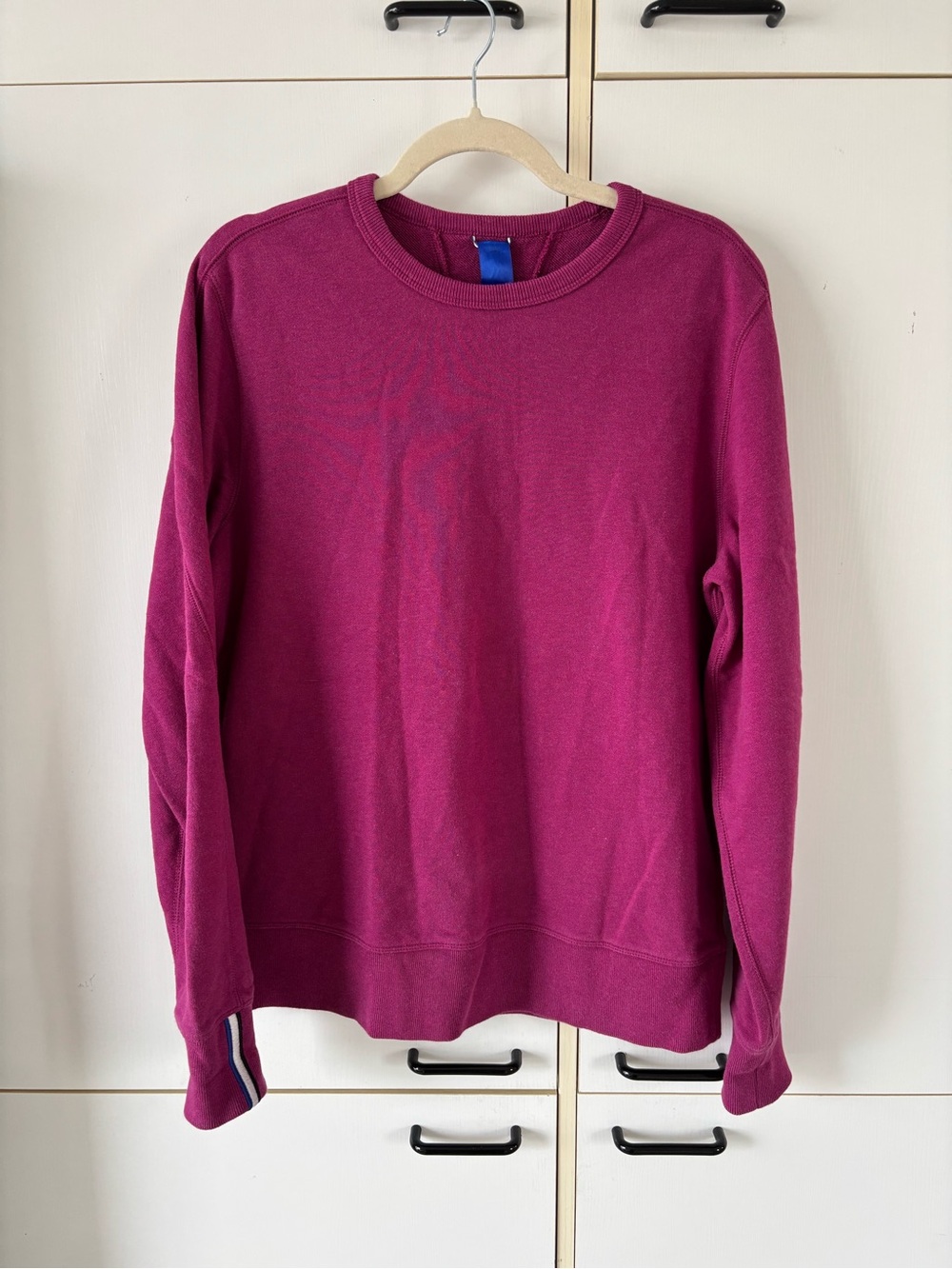 Kit and Ace Pink Crewneck Sweatshirt Zip Pocket Minimalist Small Quiet Luxury - Picture 2 of 12